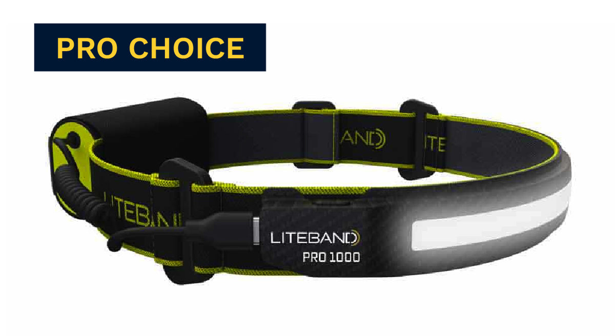 PRO 1000 Lumen LED Wide Beam Rechargeable Headlamp