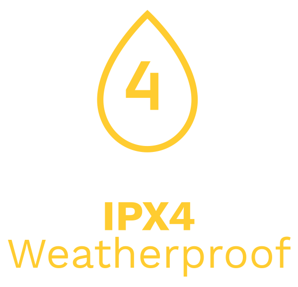 IPX4 Weatherproof
