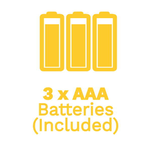 3x batteries